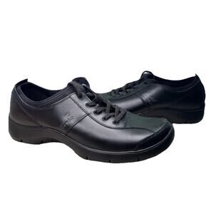 Dansko Elise Walking Shoes Sneakers Womens 41 EU 10.5-11US Black Leather Lace Up